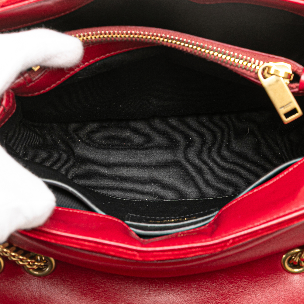 Pre-Loved Saint Laurent Small Velvet Monogram Matelasse LouLou Shoulder Bag - Picture 5 of 12